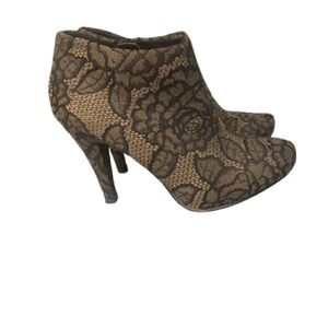 NWT ZARA lace mesh ankle boots